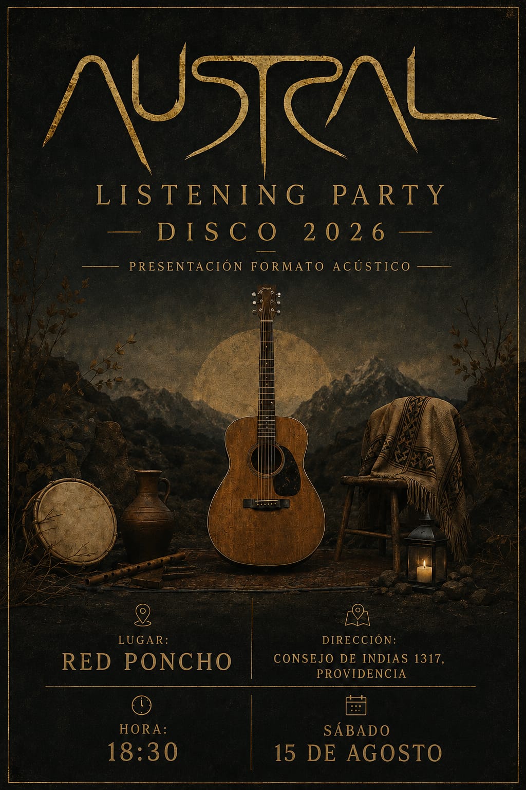 Adelantando su próximo material: Austral realizará exclusiva listening party